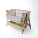 Tutti Bambini Cozee Zen Bedside Crib - Sand + Rocking Bar + CoZee Castors (Bundle pack)