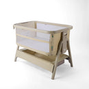 Tutti Bambini Cozee Zen Bedside Crib - Sand + Rocking Bar + CoZee Castors (Bundle pack)
