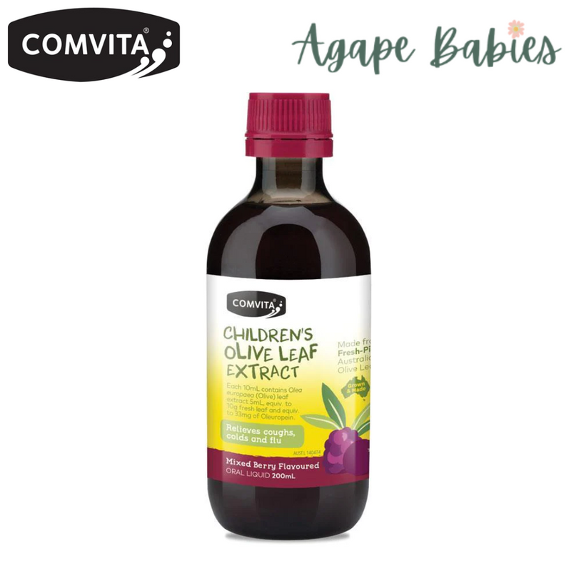 Comvita Olive Leaf Extract for Children - Mixed Berry Flavor, 200 ml. Exp: 03/25