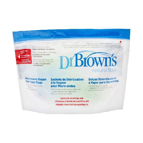[2-Pack] Dr. Brown's Microwave Steam Sterilizer Bags (5 Bags x 2 = 10 Bags)