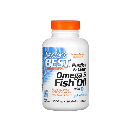 Doctor's Best Purified & Clear Omega 3 Fish Oil, 120 sgls.