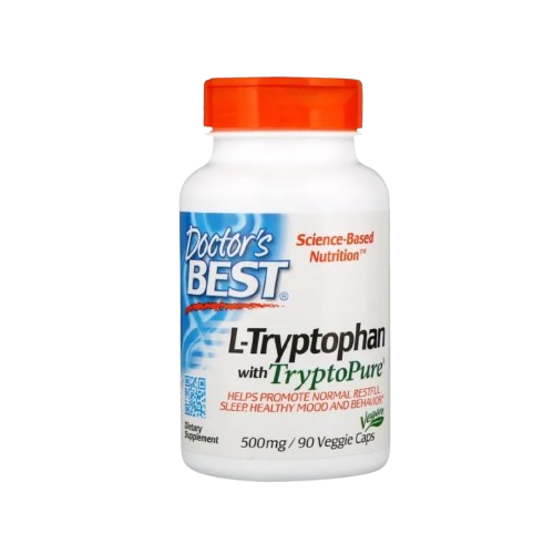 Doctor's Best L-Tryptophan with TryptoPure 500mg, 90 vcaps.