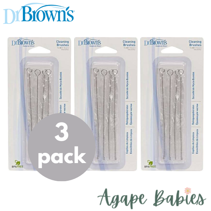 [Bundle of 3] Dr Brown's Baby Bottle Cleaning Brushes - 4 Pack