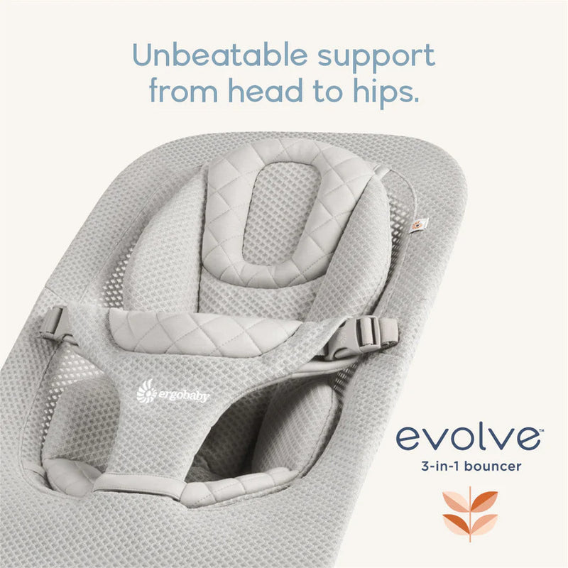 [1 Yr Local Warranty]Ergobaby Evolve 3 in 1 Mesh Bouncer - Cream