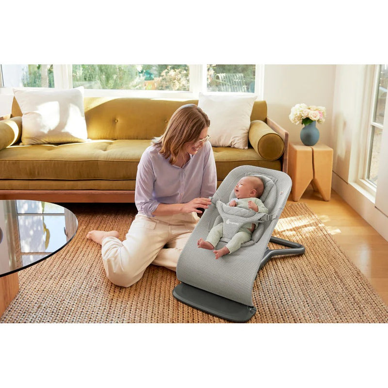 [1 Yr Local Warranty] Ergobaby Evolve 3 in 1 Mesh Bouncer - Light Grey