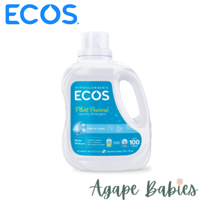 ECOS Hypoallergenic Laundry Detergent - Free And Clear 100oz/2.96L
