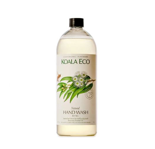 Koala Eco Natural Hand Wash Lemon Scented Eucalyptus & Rosemary Essential Oil - 1L Refill