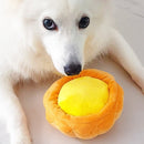 [2 Pack] Nom Waggle Egg Tart Squeakie Chew Toy (Premium)