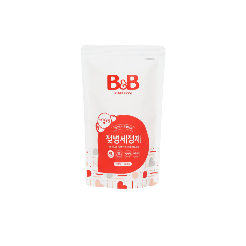[2-Pack] B&B Feeding Bottle Cleanser (Foam) - Bottle/Refill Pack