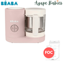 Beaba Babycook® NEO - Cotton Candy (5 Years Local Warranty From Manufacturing Defects) - FOC Beaba Breast Milk Storage Bags Pack of 50 - 250ml