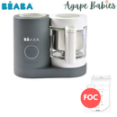 Beaba Babycook® NEO - Mineral Grey (5 Years Local Warranty From Manufacturing Defects) - FOC Beaba Breast Milk Storage Bags Pack of 50 - 250ml