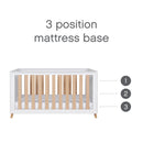 Tutti Bambini Fika Mini Cot Bed - White/Light Oak