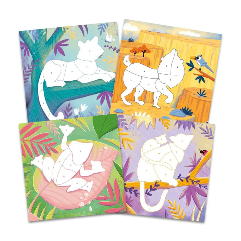 [2 Pack] Galt Sticker By Numbers (Wild Animals)