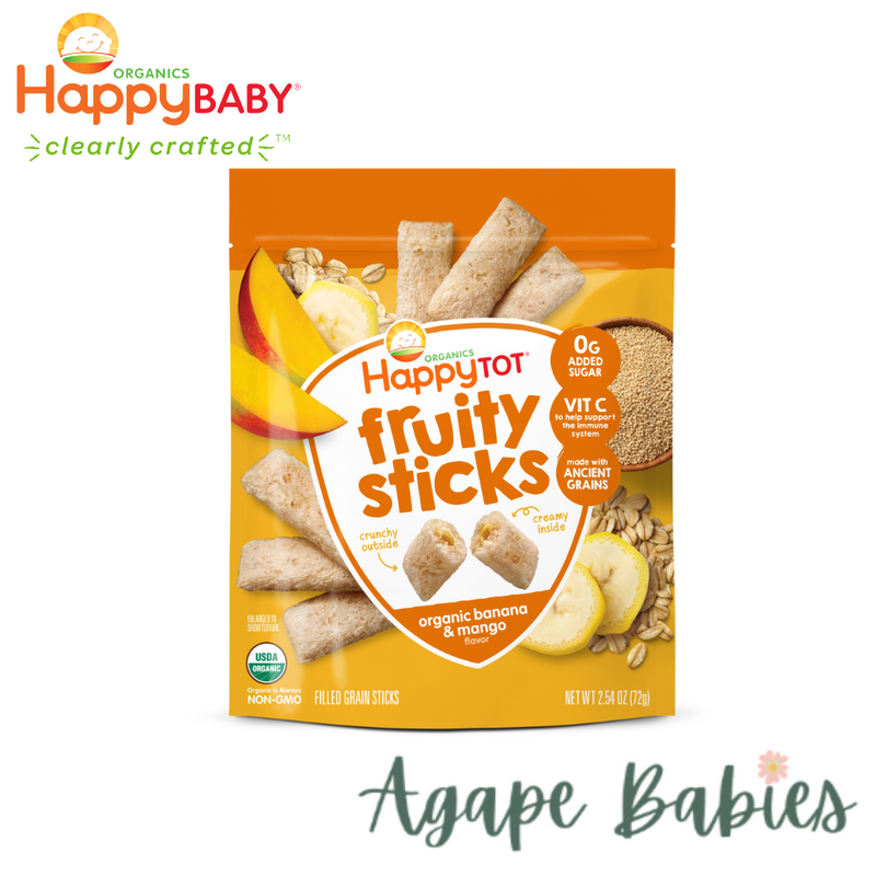 Happy Baby Happy Family Happy Tot Fruity Sticks Organics Banana & Mango 72g (For 2yr up) Exp:03/24
