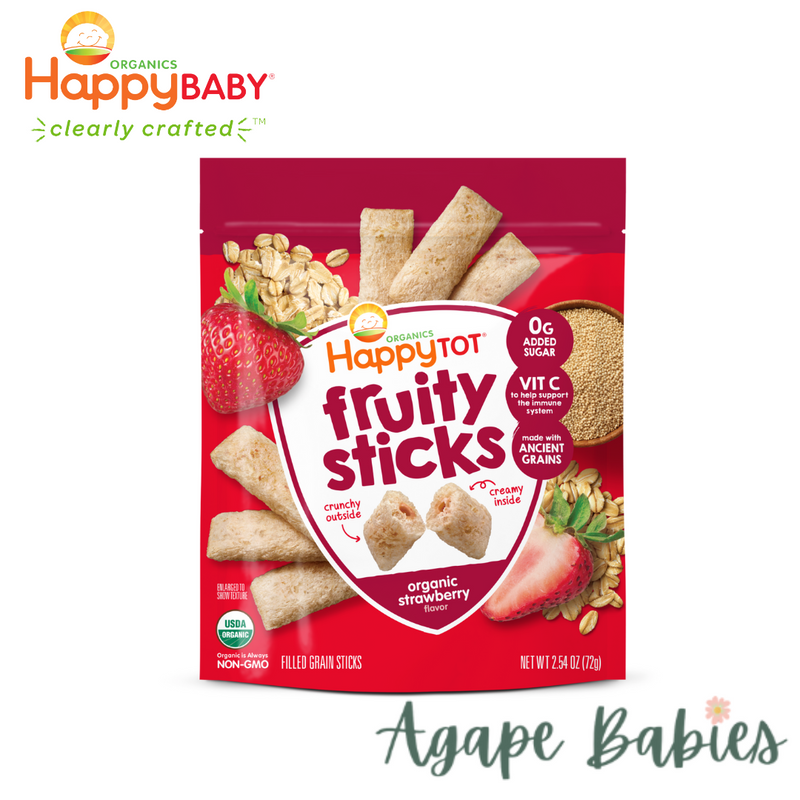 Happy Baby Happy Family Happy Tot Fruity Sticks Organics Strawberry 72g (For 2yr up) EXP: 08/24