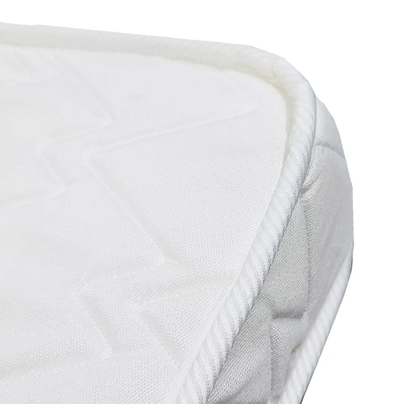 Happy Cot 4" High Density Anti Dust Mite Upholstered Foam Mattress - White