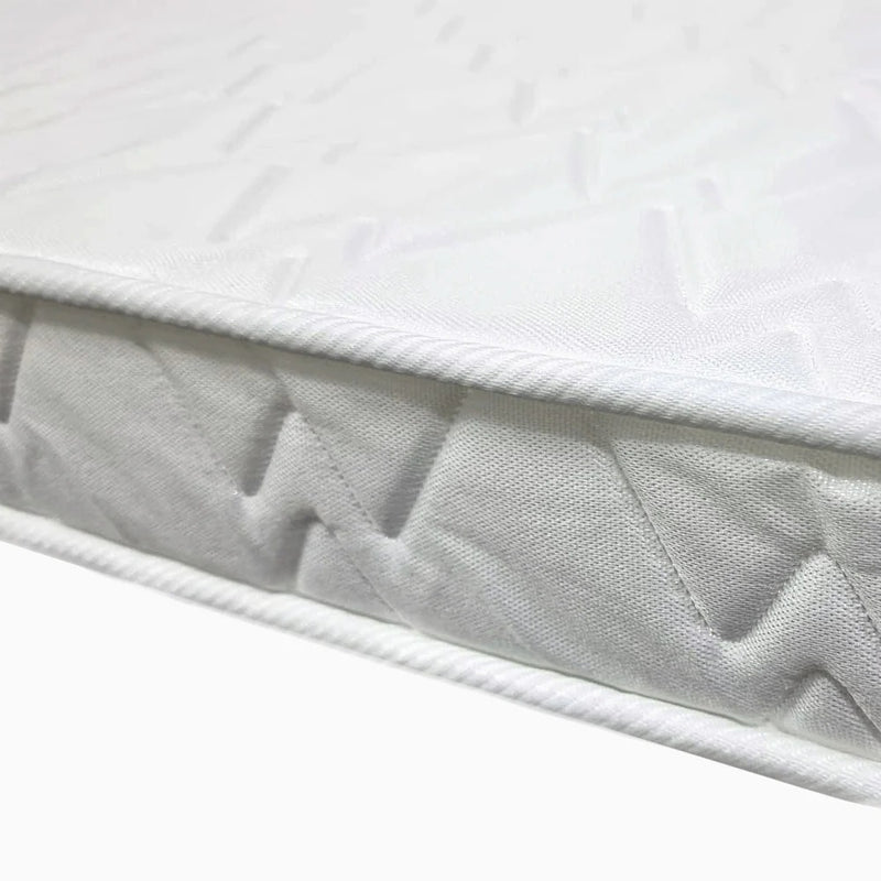 Happy Cot 4" High Density Anti Dust Mite Upholstered Foam Mattress - White