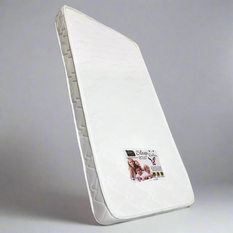 Happy Cot 4" High Density Anti Dust Mite Upholstered Foam Mattress - White