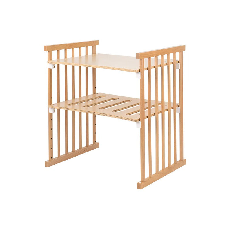 Happy Cot Happy Forever 7-in-1 Convertible Oval Baby Cot - Natural