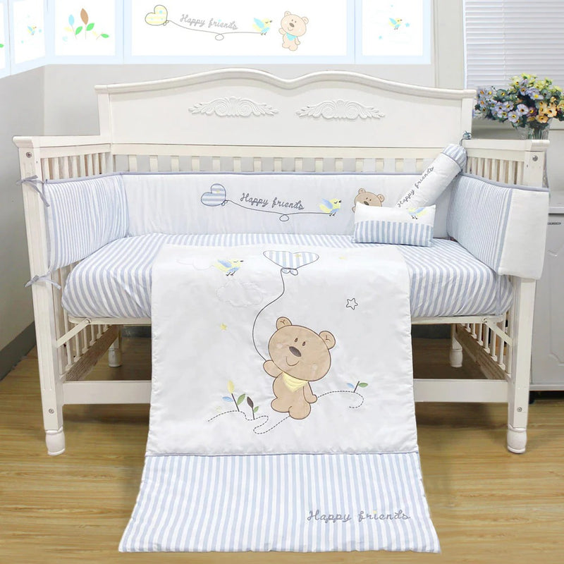 Happy Cot 100% Cotton Baby Comforter - Happy Friends (2 Colors)