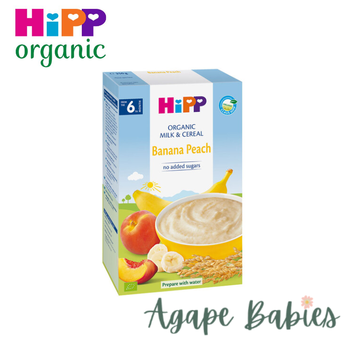 HiPP Organic Milk Pap Banana Peach 250g (6 Months Up)  Exp: 08/24