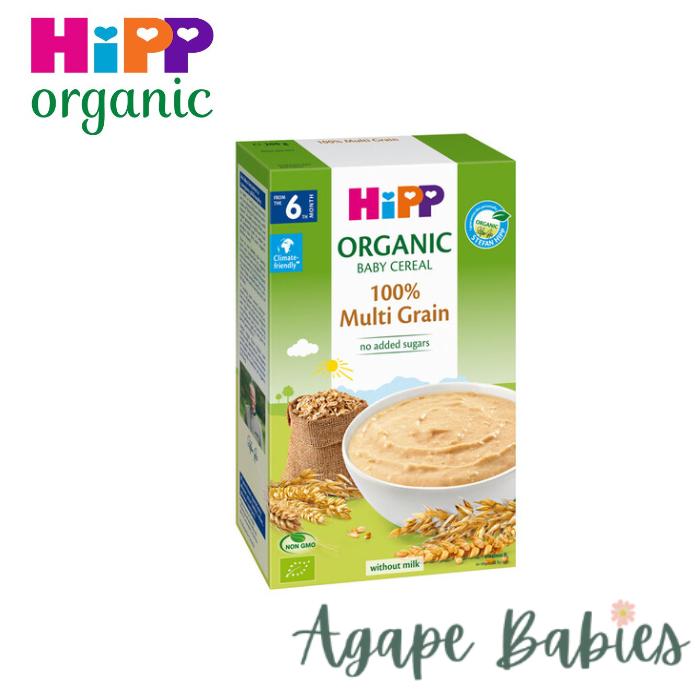 Hipp Organic Baby 100% Multigrain Cereal  Without Milk no added sugars 200g (6 Months Up)  Exp: 09/24