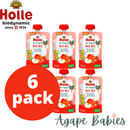 [Exp: 10/25] (Bundle of 6) Holle Organic Pouch - Red Bee - Apple with Strawberries 100g - From 8 Months