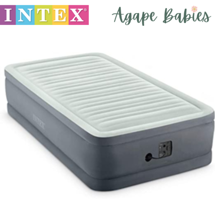 INTEX Premaire I Elevated Airbed with Integrated Pump - Twin Size