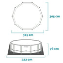 INTEX Round Metal Frame Pool (3.05m x 76cm)