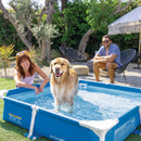INTEX Square Frame Pet Pool Set with Filter Pump