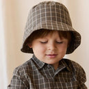 Jamie Kay Organic Cotton Bucket Hat - Variegated Grid Tarmac