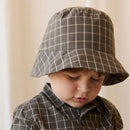 Jamie Kay Organic Cotton Bucket Hat - Variegated Grid Tarmac