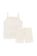 Jamie Kay Organic Cotton Jolie Singlet Pyjama Set - Ditsy Cherries