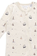Jamie Kay Organic Cotton Reese Zip Onepiece - Sailing Day