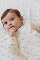 Jamie Kay Organic Cotton Reese Zip Onepiece - Savannah Animals Tofu