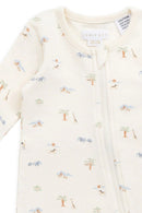 Jamie Kay Organic Cotton Reese Zip Onepiece - Savannah Animals Tofu
