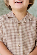Jamie Kay Organic Cotton Silas Shirt - Cabin Check Cocoa