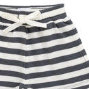 Jamie Kay Organic Cotton Waffle Leith Short - Oliver Stripe Atlantic/Cloud