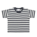 Jamie Kay Organic Cotton Waffle Leith Tee - Oliver Stripe Atlantic/Cloud