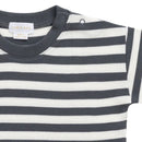 Jamie Kay Organic Cotton Waffle Leith Tee - Oliver Stripe Atlantic/Cloud