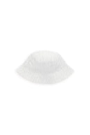 Jamie Kay Organic Cotton Woven Bucket Hat - Mini Pinstripe Parchment / Dawn