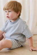 Jamie Kay Pima Cotton Wesley Short - Narrow Stripe Dawn/Cloud