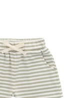 Jamie Kay Pima Cotton Wesley Short - Narrow Stripe Lichen / Cloud