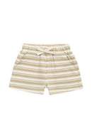Jamie Kay Pima Cotton Wesley Short - Double Stripe Hay/Cloud