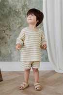 Jamie Kay Pima Cotton Wesley Short - Double Stripe Hay/Cloud