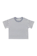 Jamie Kay Pima Cotton Wesley Tee - Narrow Stripe Dawn / Cloud
