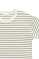Jamie Kay Pima Cotton Wesley Tee - Narrow Stripe Lichen / Cloud