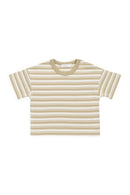 Jamie Kay Pima Cotton Wesley Tee - Double Stripe Hay/Cloud