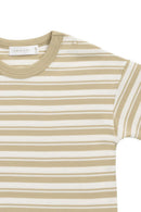 Jamie Kay Pima Cotton Wesley Tee - Double Stripe Hay/Cloud