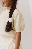[2-Pack] Jamie Kay Organic Cotton Desiree Bow - Willow Rose
